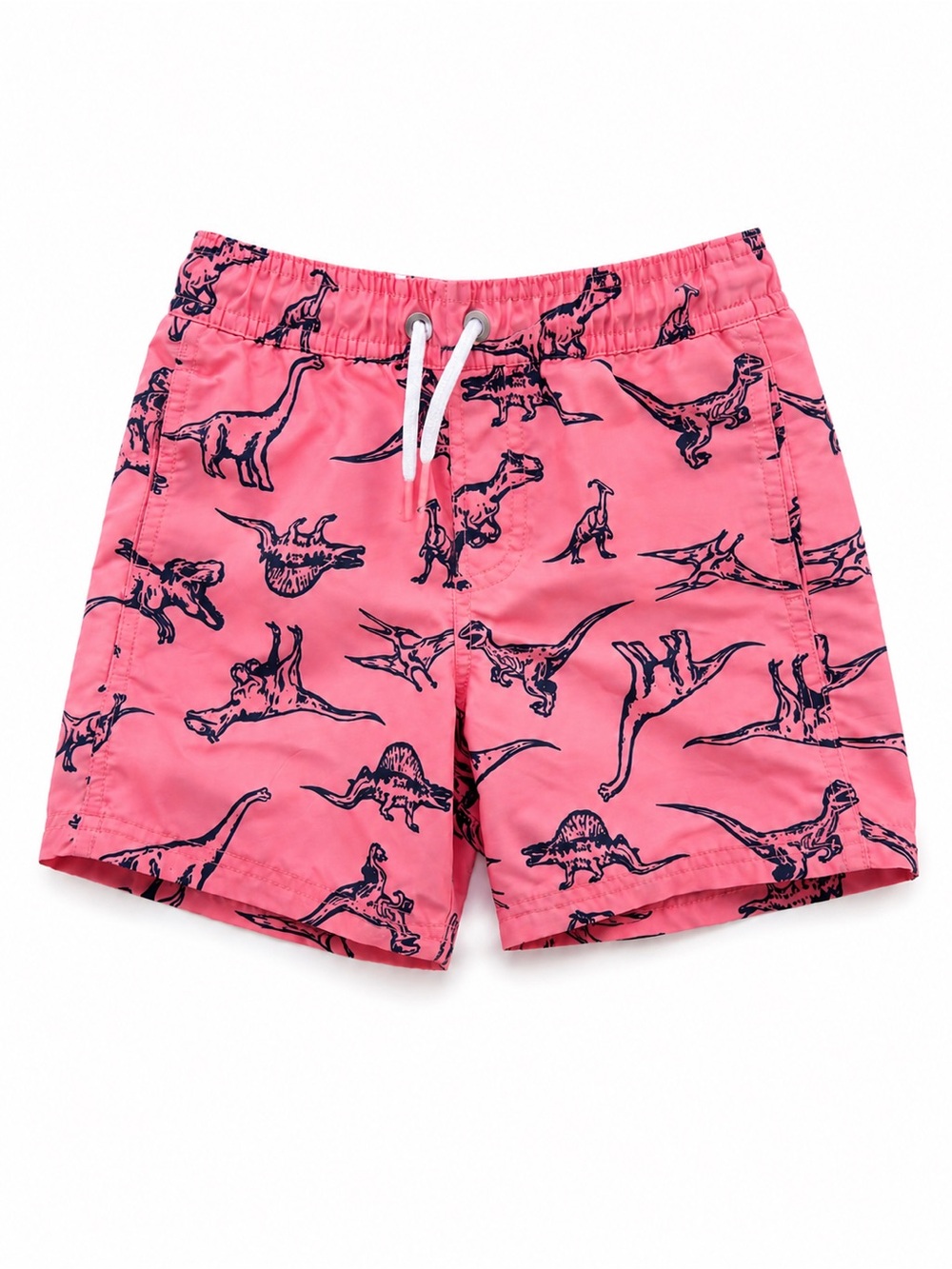 Cat & Jack Dinosaur Swim Trunks XS 4-5 Pink Dino Beach Swim Shorts